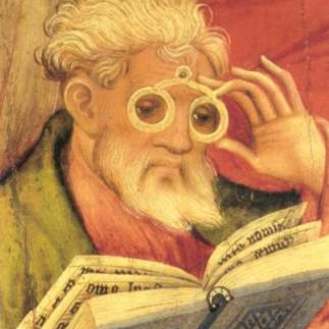 L'apostolo degli occhiali di Conrad von Soest (1403)